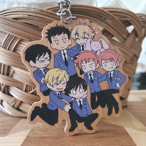 Ouran High School Host Club Wooden Keychain