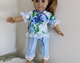 18" American Girl Doll Clothes 2 piece Tunic & Capris Set