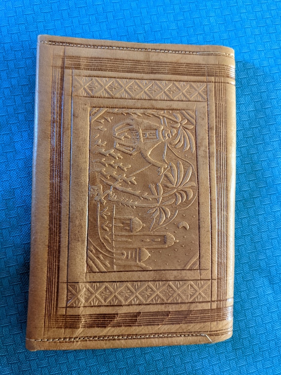 Vintage 1950s Hand Tooled Leather Moroccan Wallet - image 2