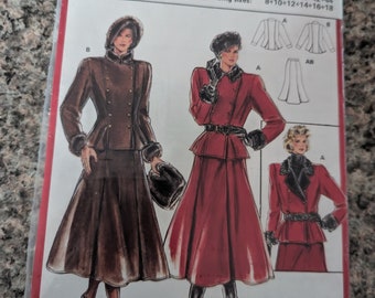 Vintage 1980s Burda Jacket & Skirt Pattern #5900 UNUSED, Sizes 8-18