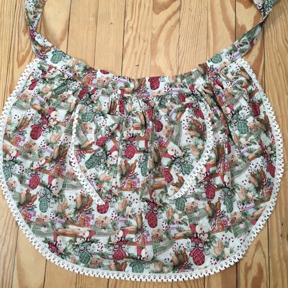 small or medium Handmade bloomers made from vintage upcycled rose floral cotton with vintage pale pink edging elastic at waist and legs
