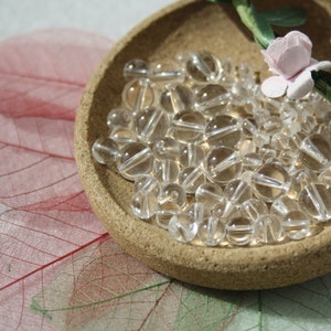 Perles de CRISTAL de ROCHE naturel, diamètres de 4 mm 6 mm et 8 mm, loisirs créatifs & bijouterie, DIY, pierres semi-précieuses imagem 1