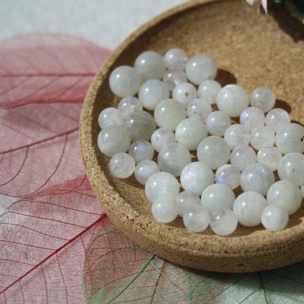 Pearls of natural PERERITE, white labradorite, diameters 6 mm and 8 mm, creative hobbies & jewelry, DIY, semi-precious stones