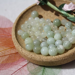 Natural SERPENTINE Beads; diameters 6 mm and 8 mm, creative hobbies & jewelry, DIY, semi-precious stones