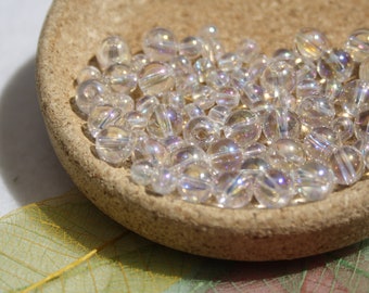 Perles en QUARTZ AURA ANGEL véritable; diamètres 4 mm 6 mm et 8 mm, loisirs créatifs & bijouterie, DiY, pierres naturelles semi-précieuses