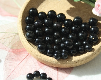 Pearls in OBSIDIAN EYE CELESTE natural; diameters 4mm 6 mm and 8 mm; creative hobbies fine jewelry, semi-precious gemstones