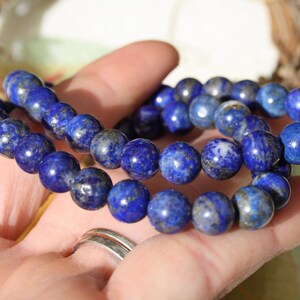 Armband aus natürlichem LAPIS LAZULI, 6 mm und 8 mm, Halbedelstein Bild 4