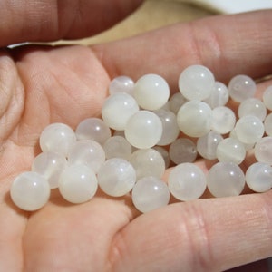Perles PIERRE de LUNE, 8 mm naturelles non teintées Loisirs créatifs, pierres semi-précieuses image 3