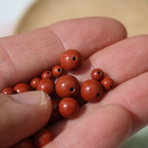 Natürliche ROTE JASPIS-Perlen, Durchmesser 4 mm, 6 mm und 8 mm, kreative Hobbys & Schmuck, Heimwerken, Halbedelsteine Bild 4