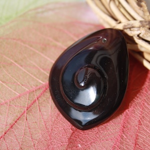 Natural CELESTIAL EYE OBSIDIAN pendant, purple color, semi-precious gemstone, obsidian from Mexico