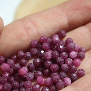 Lot De 100 Perles Facettes De Bohème 4 Mm - Marbre Rose AB - Marque Preciosa - Neuf