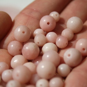 Perles en OPALE ROSE en diamètre 6 mm et 8 mm Qualité naturelles non teintées Loisirs créatifs & bijouterie, pierres semi-précieuses image 6