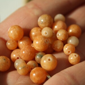 Perles en CALCITE ORANGE naturelle, 6 mm et 8 mm naturelles non teintées Loisirs créatifs, pierres semi-précieuses image 5
