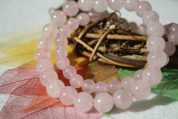 Natural rose quartz best sale bracelet