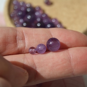 Perles AMETHYSTE, 4mm 6mm 8mm Lot idéal pour loisirs créatifs et bijouterie fine DIY Pierres nturelles semi précieuses image 3