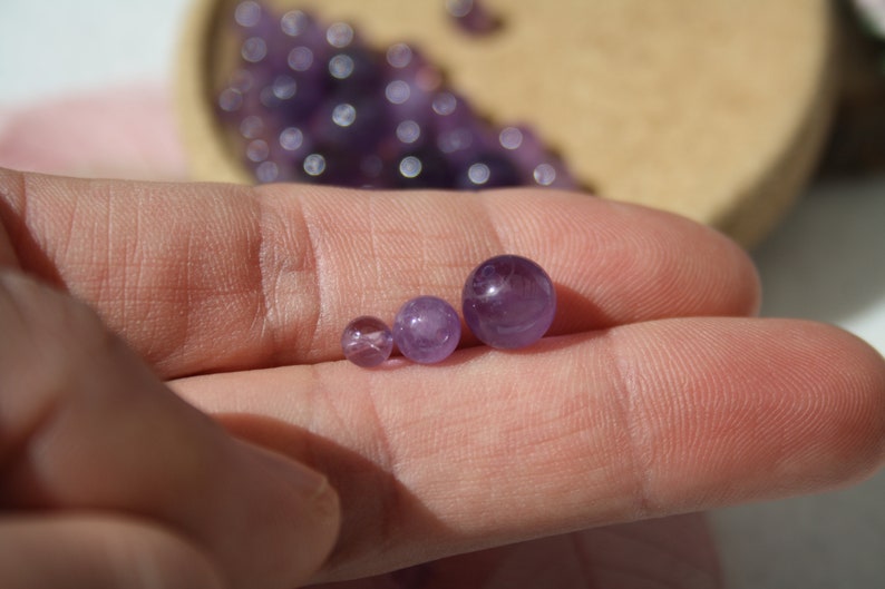 Perles AMETHYSTE, 4mm 6mm 8mm Lot idéal pour loisirs créatifs et bijouterie fine DIY Pierres nturelles semi précieuses image 3