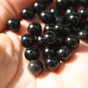 Perles en OBSIDIENNE ŒIL CELESTE naturel diamètres 4mm 6 mm et 8 mm loisirs créatifs bijouterie fine, pierres gemme semi précieuses image 3