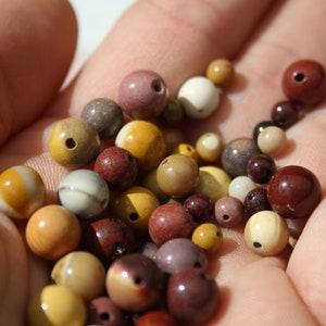 Perles de JASPE MOKAITE naturel, diamètres 4 mm 6 mm et 8 mm, loisirs créatifs & bijouterie, DIY, pierres semi-précieuses image 3
