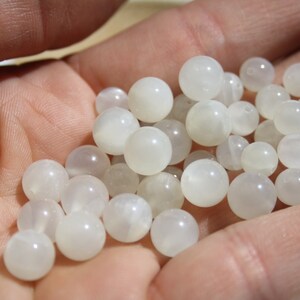 Perles PIERRE de LUNE, 8 mm naturelles non teintées Loisirs créatifs, pierres semi-précieuses image 4