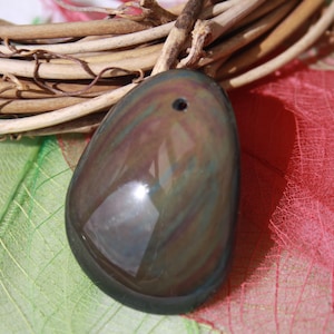 Natural CELESTIAL EYE OBSIDIAN Pendant, Rainbow Color; Semi-Precious Gemstone