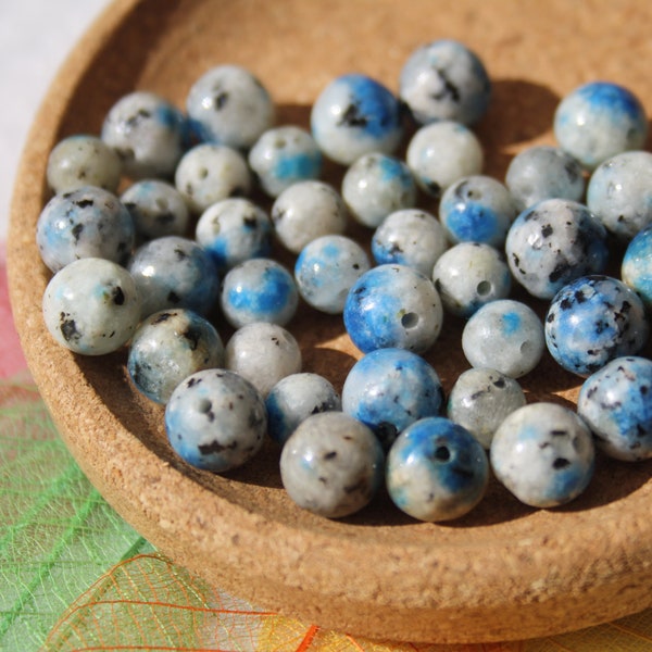 Perles de K2 naturel, diamètre 6 et 8 mm, loisirs créatifs & bijouterie, DIY, pierres semi-précieuses