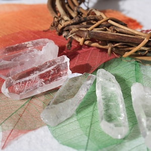 Punte di quarzo, a doppia punta, naturali, cristallo naturale, semipreziose