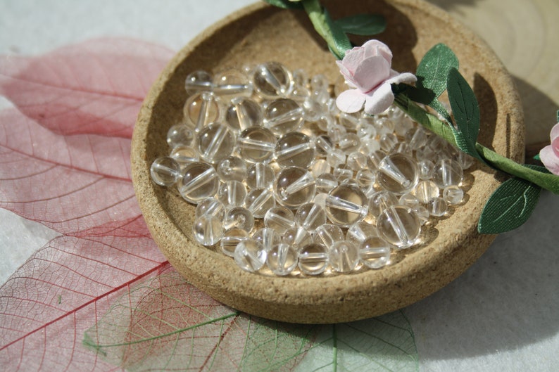 Perles de CRISTAL de ROCHE naturel, diamètres de 4 mm 6 mm et 8 mm, loisirs créatifs & bijouterie, DIY, pierres semi-précieuses imagem 1