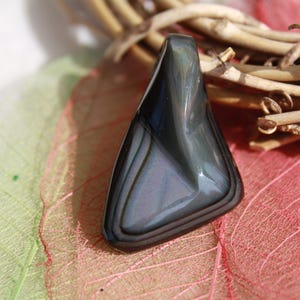 Natural CELESTIAL EYE OBSIDIAN Pendant, Rainbow Color; Semi-Precious Gemstone