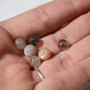 Natural MOONSTONE beads, diameters 4 mm, 6 mm and 8 mm real minerals Creative hobbies, semi-precious stones image 5