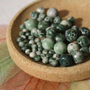 Perles en AGATE D'ARBRE naturelle perles de 4 mm 6 mm et 8 mm loisirs créatifs et bijouterie fine, pierres semi précieuses image 2
