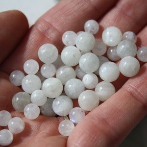 Perles de PÉRISTERITE naturelle, labradorite blanche, diamètres 6 mm et 8 mm, loisirs créatifs & bijouterie, DIY, pierres semi-précieuses image 4