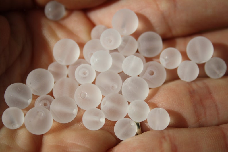 Perles de CRISTAL de ROCHE MAT, diamètres, 4, 6 mm et 8 mm, loisirs créatifs & bijouterie, diy, pierres semi-précieuses image 5