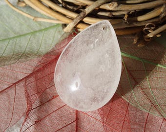 Natuurlijke ROCK CRYSTAL hanger, druppelhanger, groot formaat, halfedelsteen