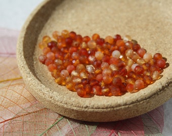 CARNELIAN pearls, FACETS 4 mm, natural untinted; Creative hobbies & jewelry, semi-precious stones