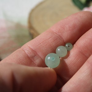 GREEN AVENTURINE beads, diameters 4 mm, 6 mm and 8 mm natural undyed Ideal for creative hobbies, semi-precious stones image 4