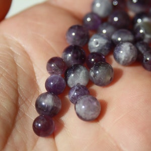 Natural AMETHYSTE CHEVRON pearls, diameters 6 mm and 8 mm, creative hobbies & jewelry, DIY, semi-precious stones image 4