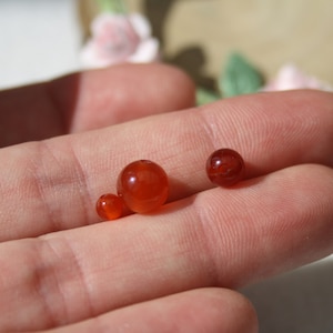Perles en CORNALINE Naturelle, diamètres 4 mm 6 mm 8 mm naturelles non teintées Loisirs créatifs & bijouterie, pierres semi-précieuses image 3