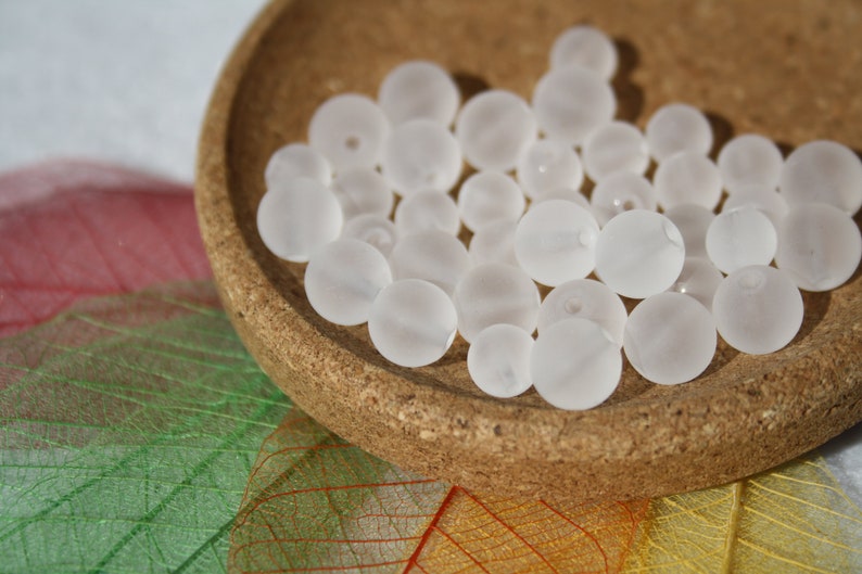 CRYSTAL pearls of ROCHE MAT, diameters, 4, 6 mm and 8 mm, creative hobbies & jewelry, diy, semi-precious stones image 1