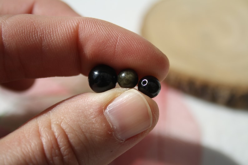 Natural GOLDEN OBSIDIAN pearls, diameters 4 mm 6 mm and 8 mm, creative hobbies & jewelry, DIY, semi-precious stones image 4
