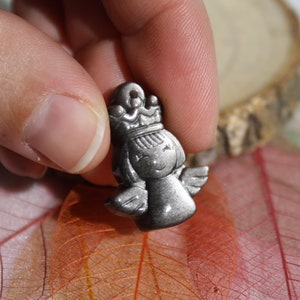 True Silver OBSIDIAN pendant, ANGE, Quality, semi-precious natural stone image 4