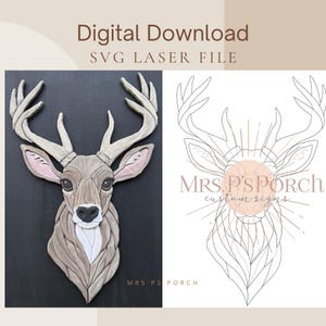 Deer Laser Cut File, Scroll Saw SVG (Digital Download)