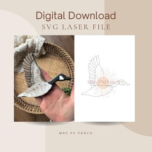 Goose Laser Cut Line File SVG Digital Download Only | Scroll Saw Pattern