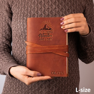 Personalized Christmas Gift for Her • Custom Refillable Leather Journal • Womens Leather Journal • Meaningful Gift for Mom