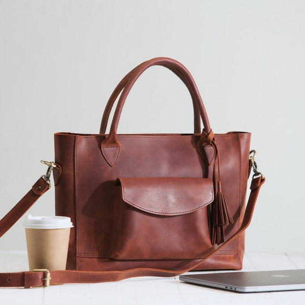 Leather Laptop Bag - Etsy