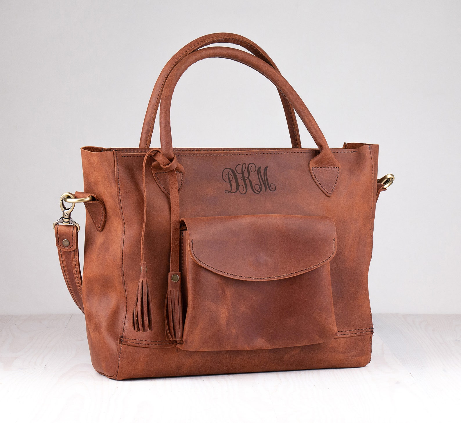 cool leather travel tote