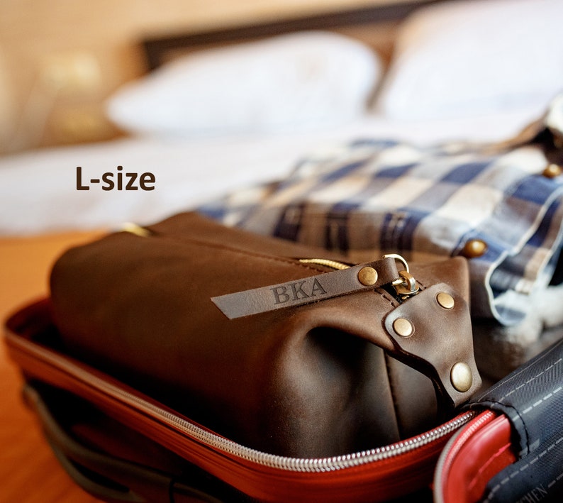 personalized mens bathroom bag