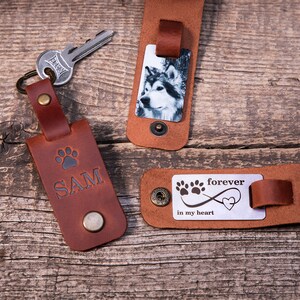 Rip pet keychain, dog memorial keychain, loss of dog custom keychain, dog passed away gift, dog died photo keychain gift, deceased dog gift image 8