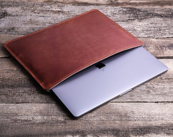 Personalized Macbook Pro 13 case, Leather sleeves for laptop, Custom laptop case for Macbook Air 13, Macbook Pro 15 Retina custom cover