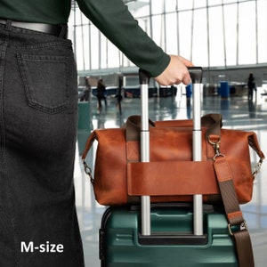 Cadeau de Noël pour elle, sac de voyage en cuir pour femme, sac de voyage en cuir personnalisé pour maman, sac de voyage artisanal, cadeau d&#39;anniversaire pour femme