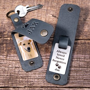Rip pet keychain, dog memorial keychain, loss of dog custom keychain, dog passed away gift, dog died photo keychain gift, deceased dog gift image 7